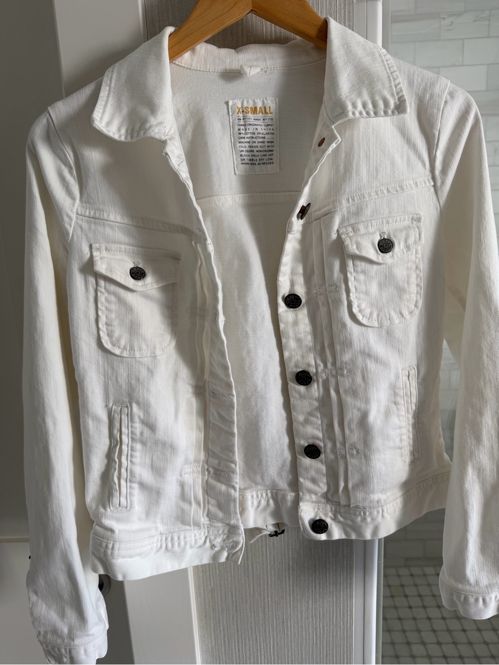 J. Crew White Denim Jacket
